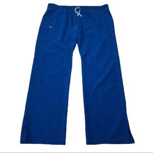 Figs Kade Cargo Scrub Pant Size XXLT Tall Womens Uniform Scrubs Royal Bl…